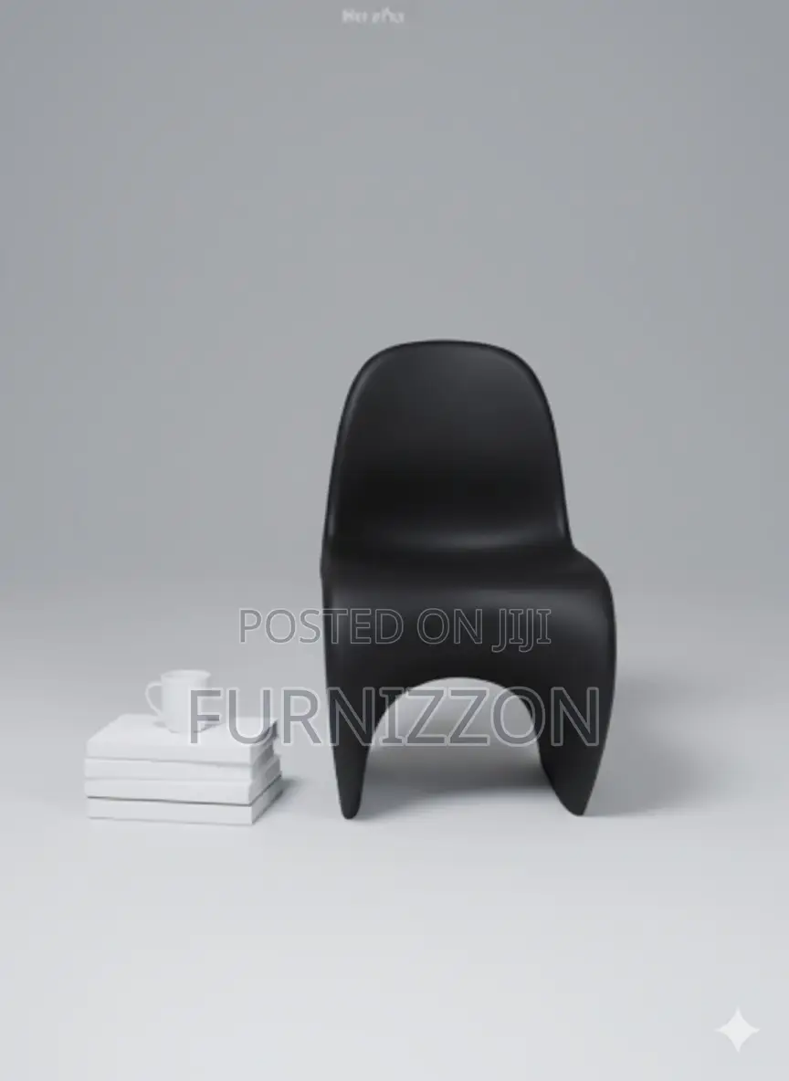 Sleek Black Modern Plastic Stool