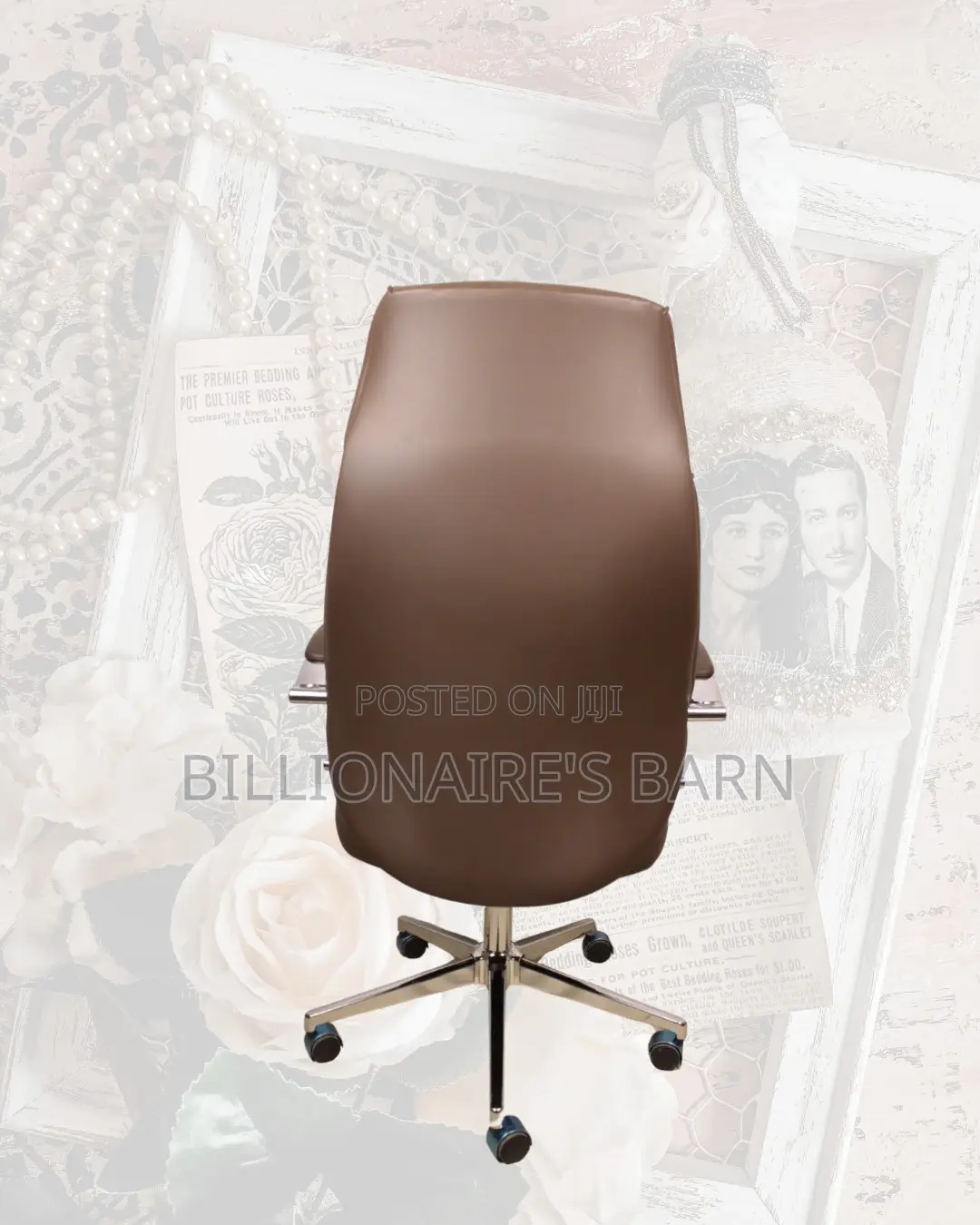Brown Office Chair | Easy Adjustability for Different Desk Heights