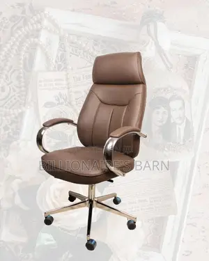 Brown Office Chair | Easy Adjustability for Different Desk Heights