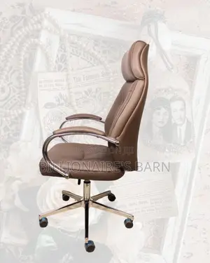 Brown Office Chair | Easy Adjustability for Different Desk Heights