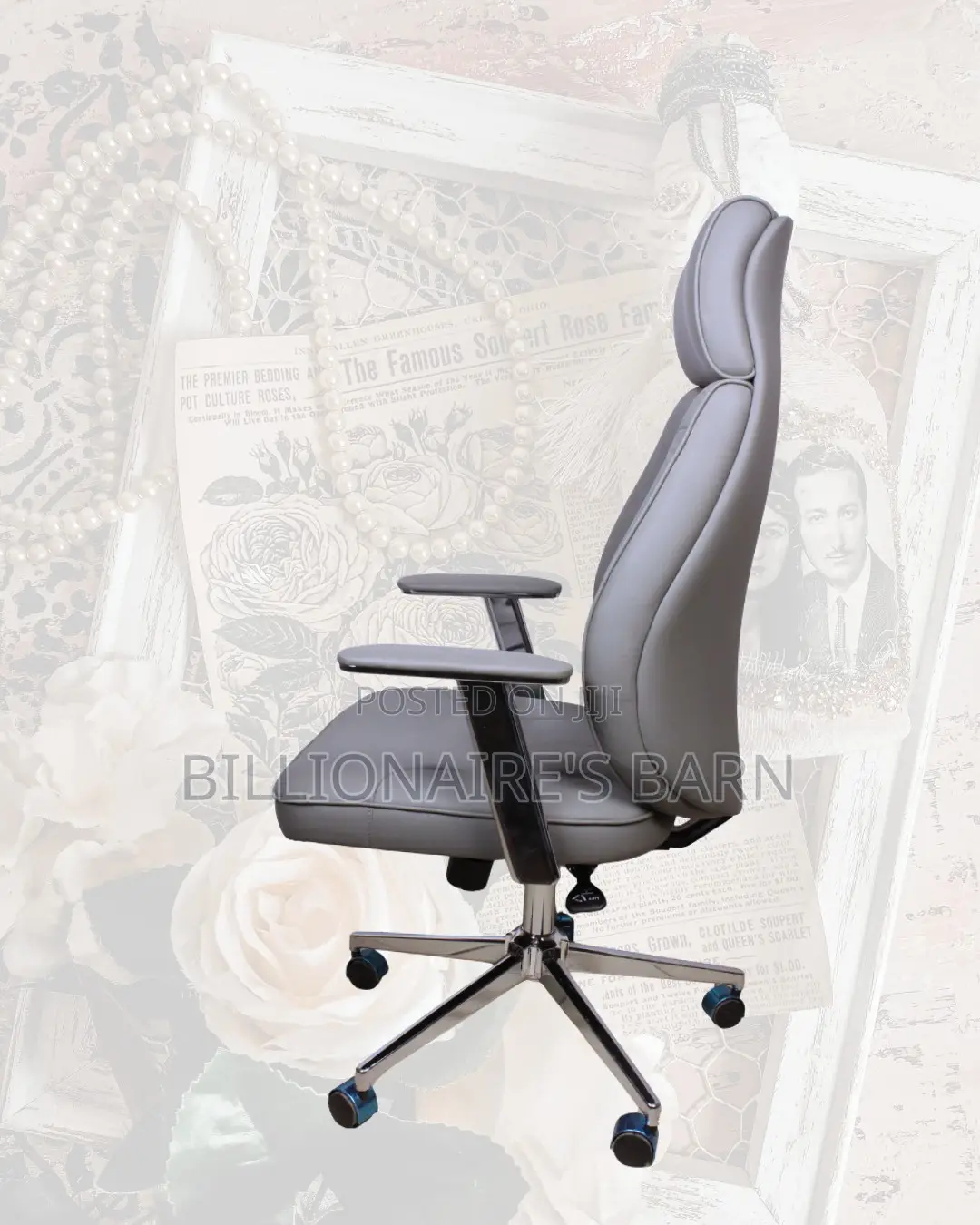 Grey Office Chair | Easy Adjustability for Different Desk Heights
