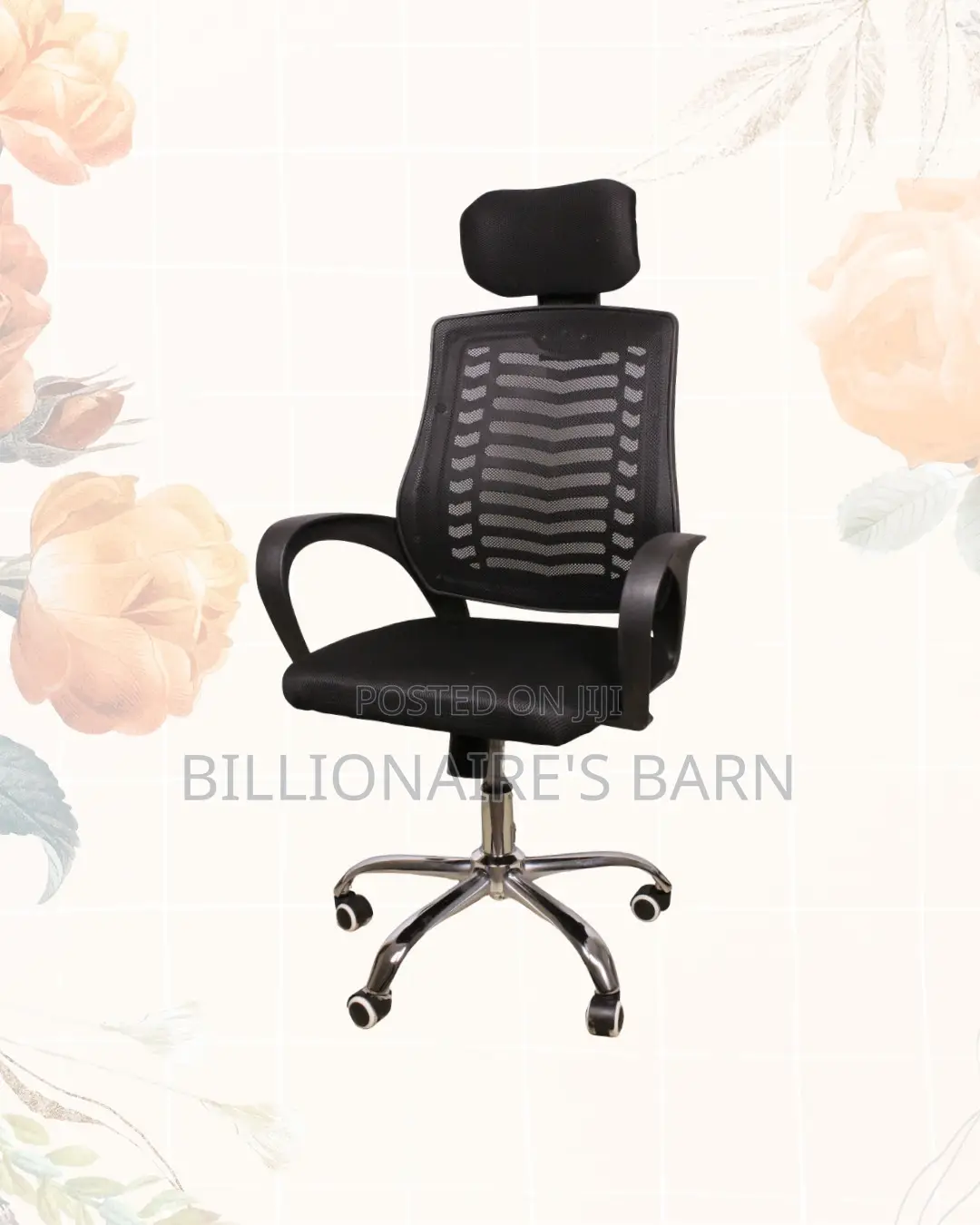 Black Secretarial Chair |Easy Adjustability for Different Desk Heights
