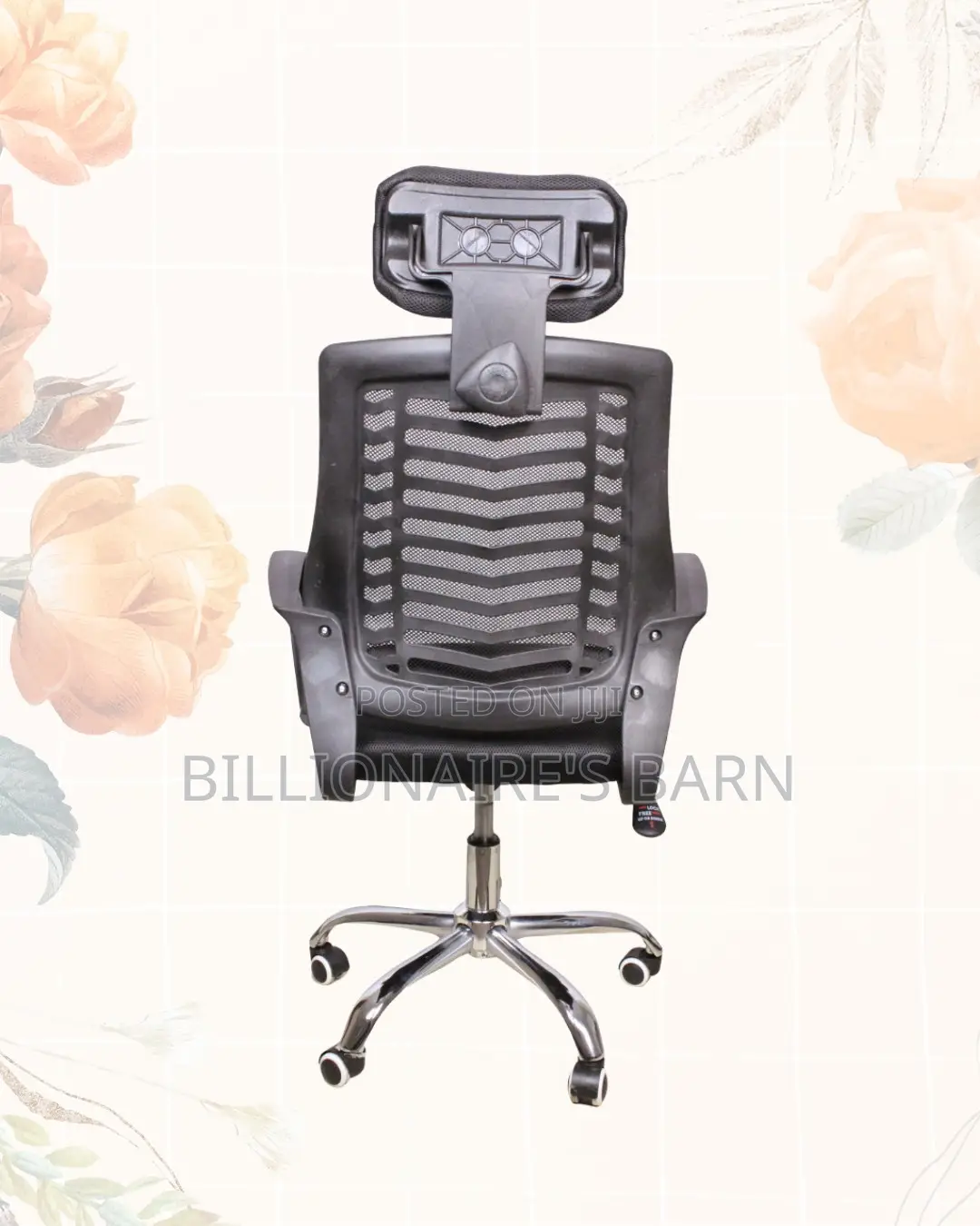 Black Secretarial Chair |Easy Adjustability for Different Desk Heights