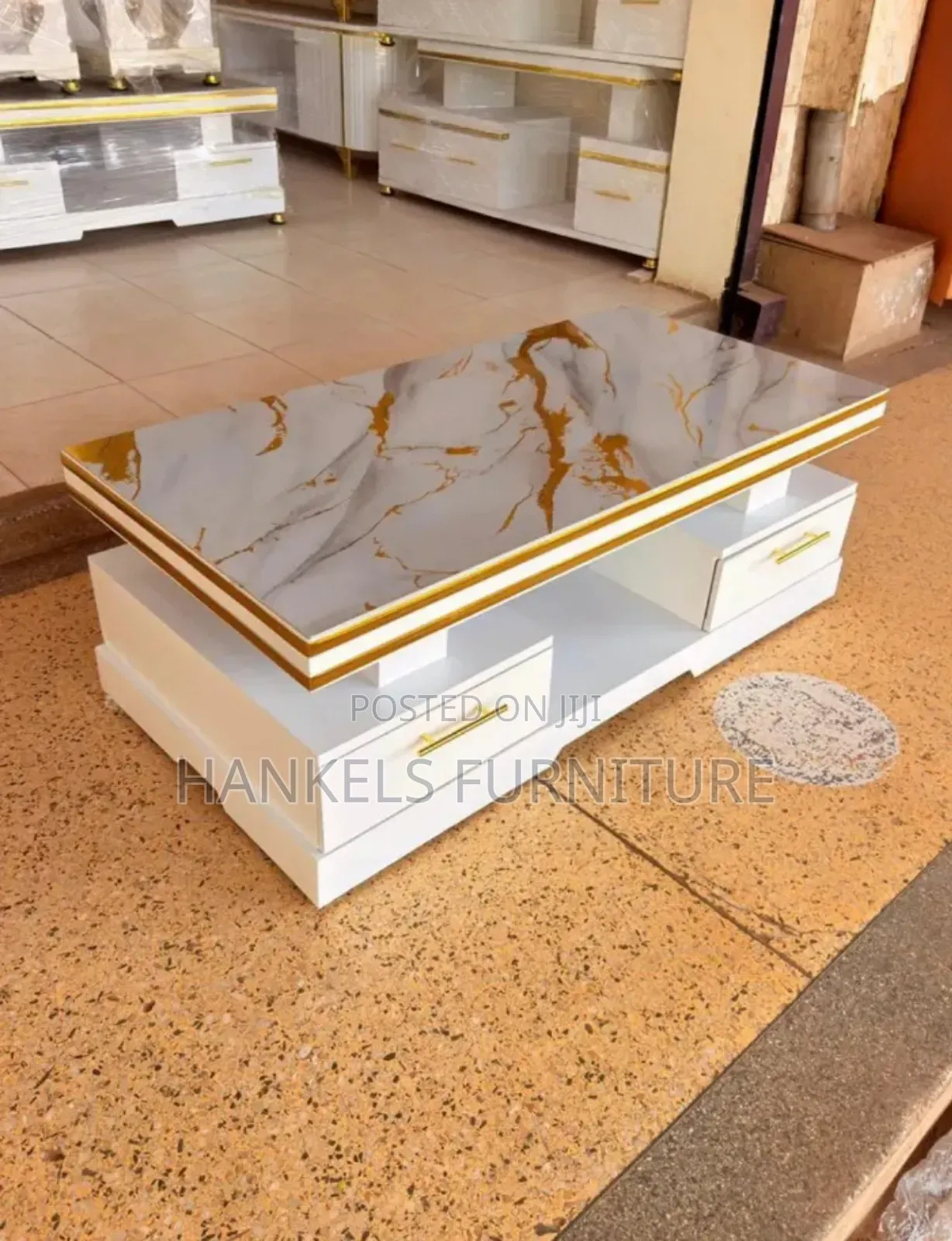 Luxury Coffee Table With Marble Finish