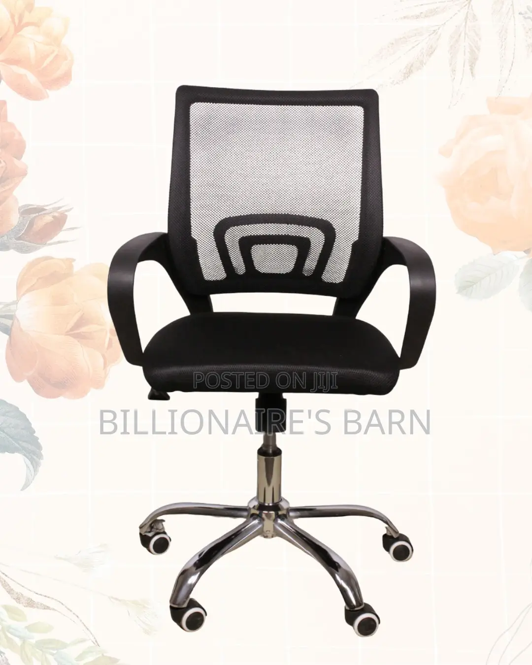 Black Ergonomic Chair | Easy Adjustability for Different Desk Heights