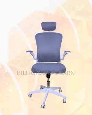White Ergonomic Chair | Easy Adjustability for Different Desk Heights