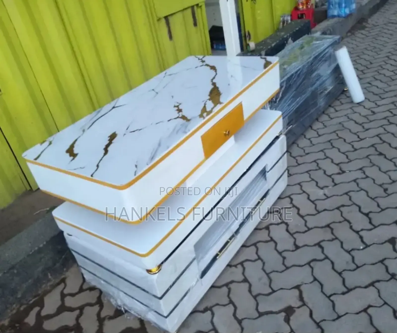 Modern Living Room Coffee Table With Marble Top