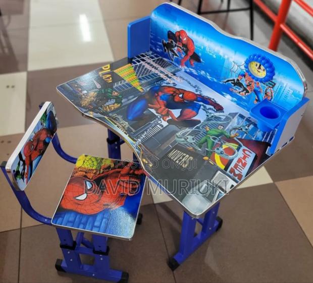 Spider Man Blue Executive Adjustable Kids Study Tables Desk - main view