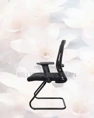 Black Visitor Chair | Easy Adjustability for Different Desk Heights