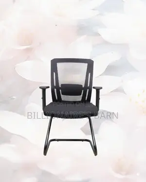 Black Visitor Chair | Easy Adjustability for Different Desk Heights