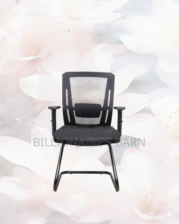 Black Visitor Chair | Easy Adjustability for Different Desk Heights - thumbnail 2