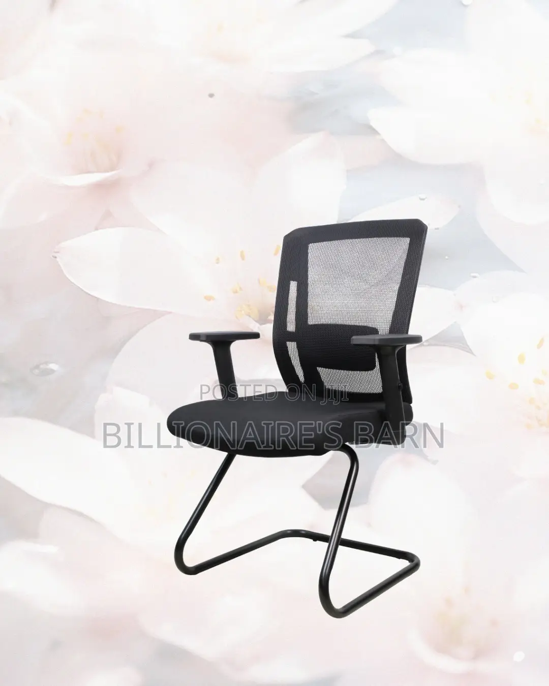 Black Visitor Chair | Easy Adjustability for Different Desk Heights