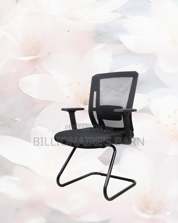 Black Visitor Chair | Easy Adjustability for Different Desk Heights - thumbnail 3