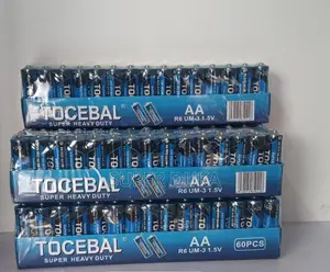 Tocebal Super Aa Batteries. Double Aa (R6 Um-3) 1.5v . 60 Pieces