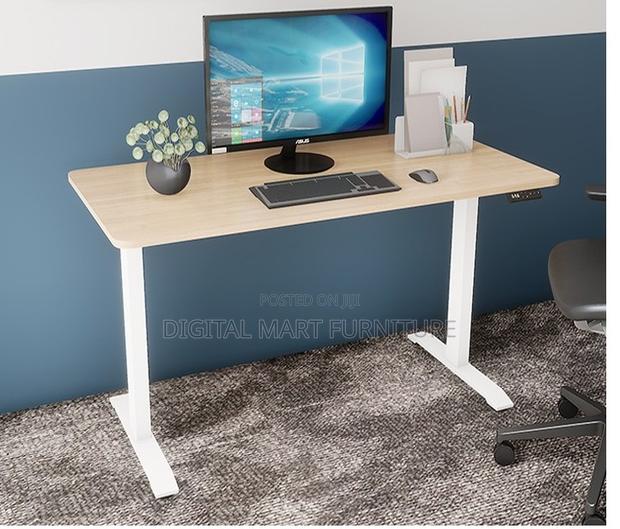 Brown Adjustable Office Desk Executive Style - main view
