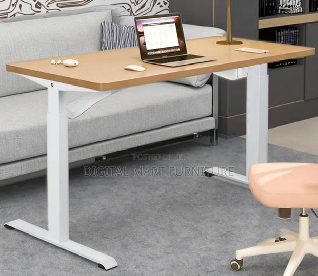 Brown Adjustable Office Desk Executive Style - thumbnail 15