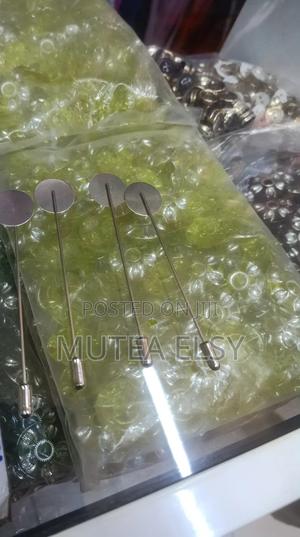 12 PCS Silver Round Blank Brooch Base Pins - thumbnail 2