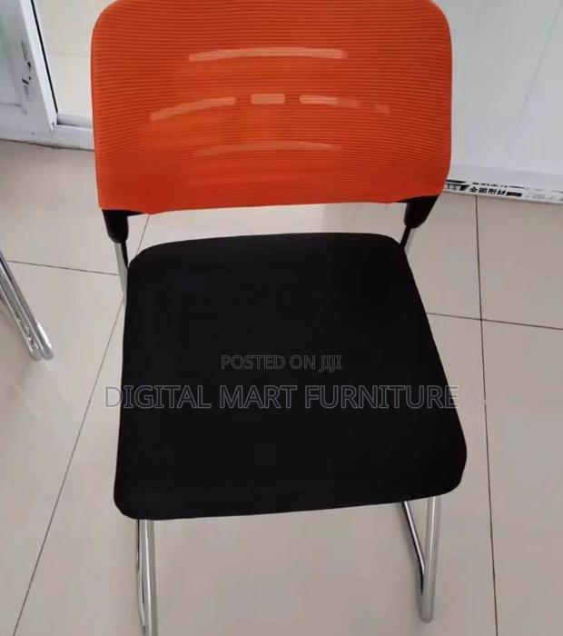 Black Mesh Sled Modern Chair - thumbnail 3