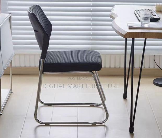 Black Mesh Sled Modern Chair - thumbnail 5