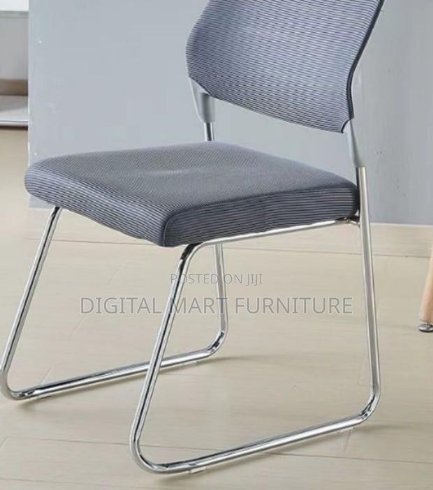 Black Mesh Sled Modern Chair - thumbnail 6