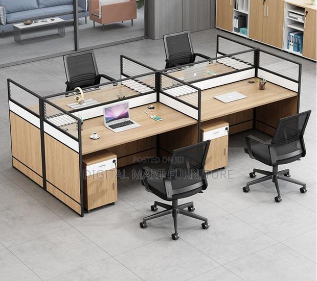 Modern Brown Dual-Purpose Office Desk - thumbnail 4