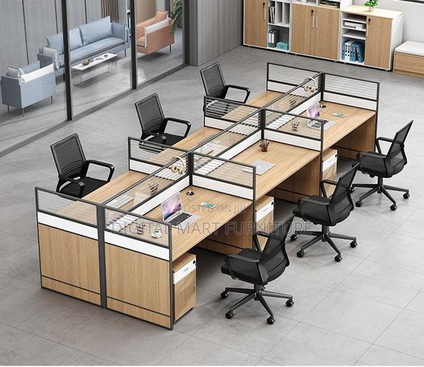 Modern Brown Dual-Purpose Office Desk - thumbnail 5