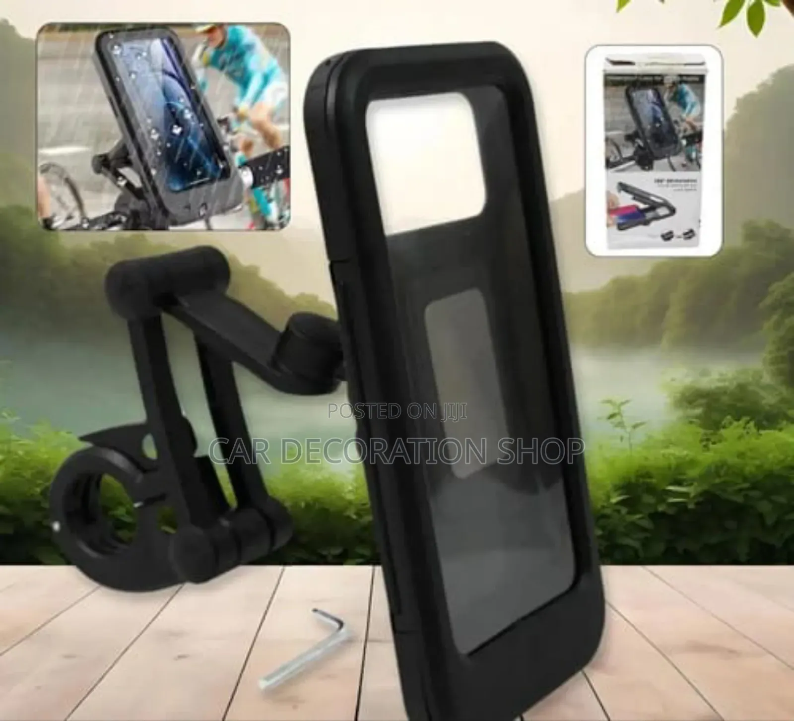 Dust Proof Handle Bar Mount Touch Screen Bicycle Phone Holder Casing