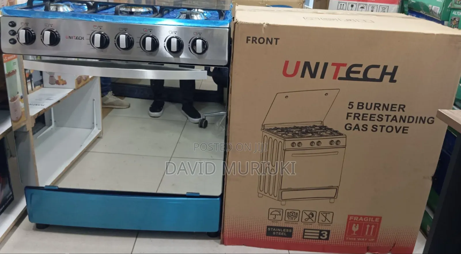 The 60*80 Unitech 5 Burner Freestanding Full Gas Cookers