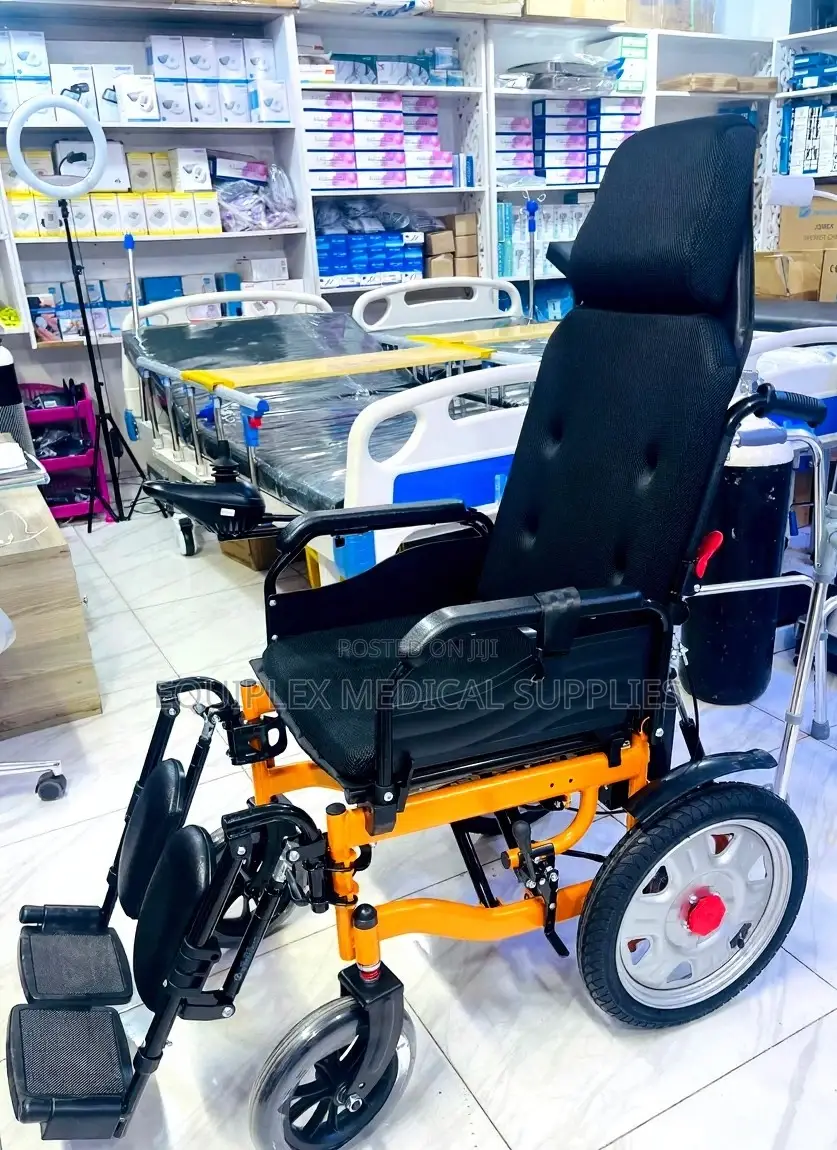 Reclining Electric Wheelchair With High Backrest