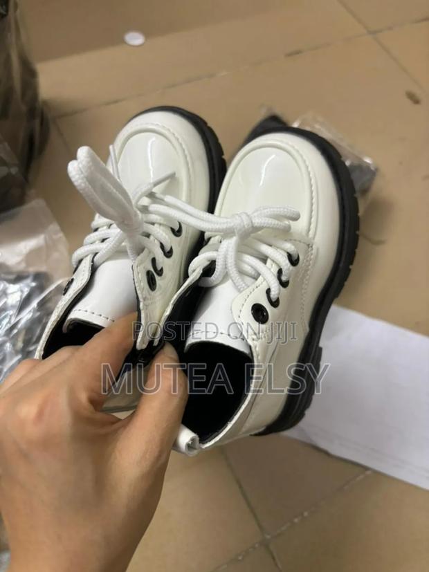 Black White Quality Kids Boots - thumbnail 4