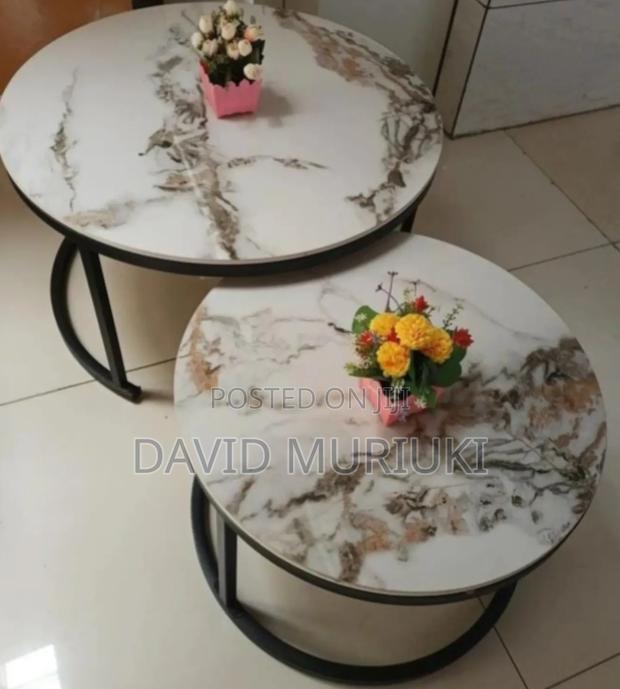 Very Big Modern Luxury Pure Marble Top Nesting Coffee Tables