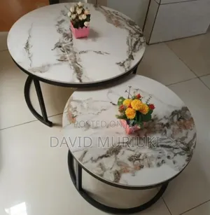 Very Big Modern Luxury Pure Marble Top Nesting Coffee Tables