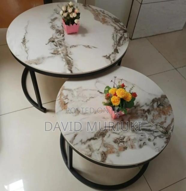 Very Big Modern Luxury Pure Marble Top Nesting Coffee Tables