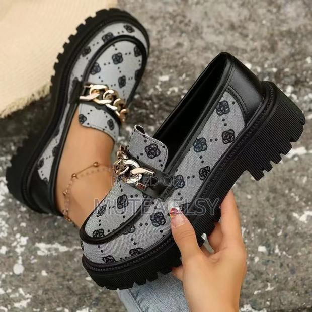 Black,White Grey Vintage Ladies Brogues