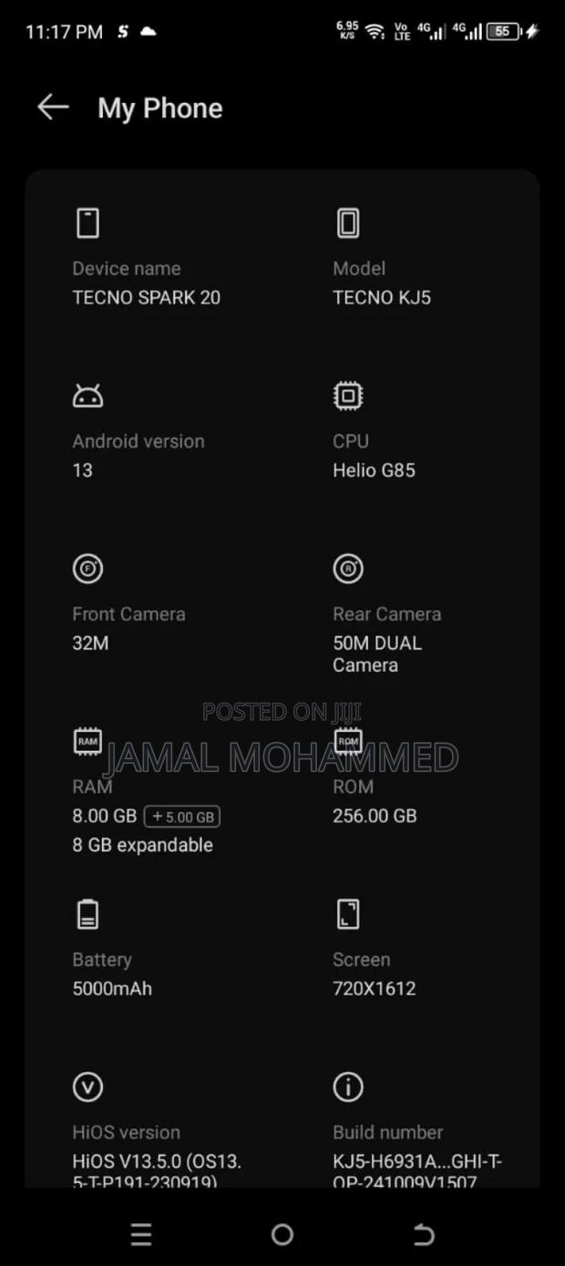 Tecno Spark 20 256 GB Blue - thumbnail 6