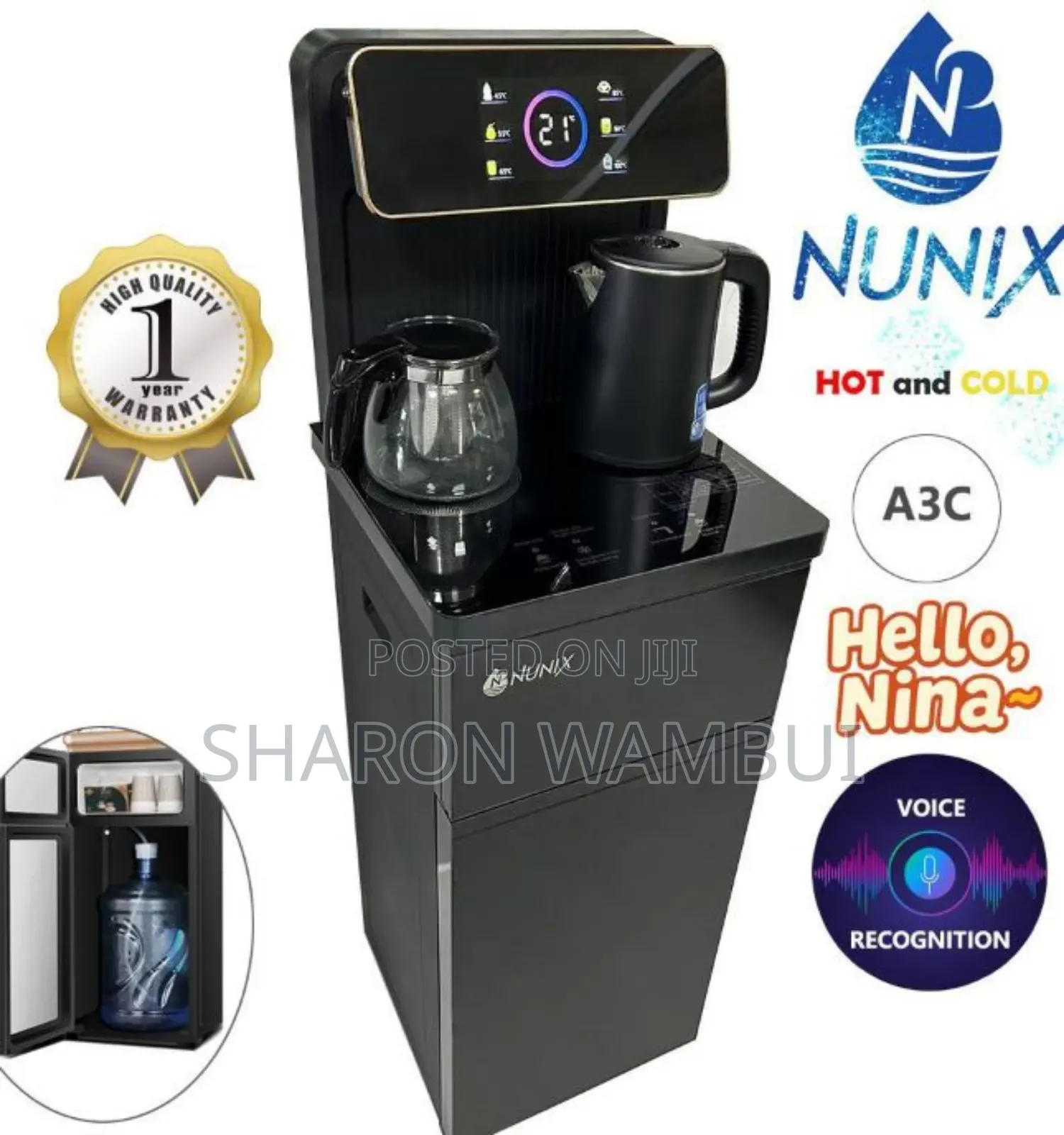 Nunix A3c Water Dispenser Hot and Cold With Voice Recognition