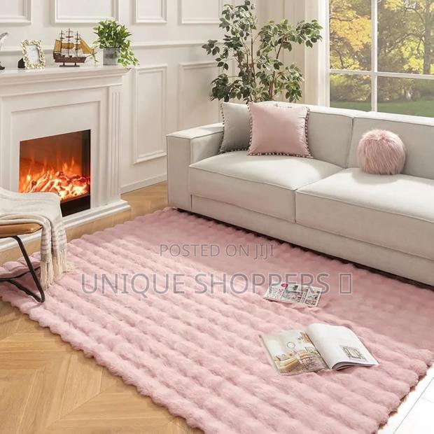 Ashler Rabbit Fur Soft Carpet Size - main view