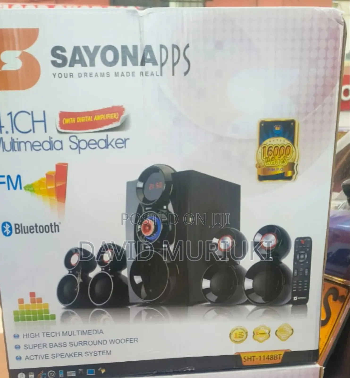 16000 Watts 4.1ch Sayona SHT-1148bt / SHT-1149bt Multimedia Speaker