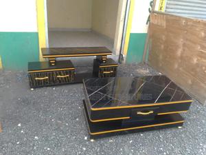 Black Table + Black Tv Stand - thumbnail 2