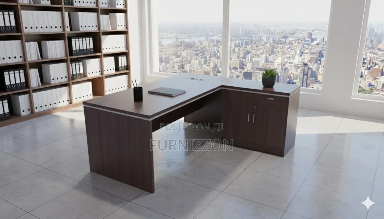 Spacious Modern L-Shaped Office Desk 1.6m