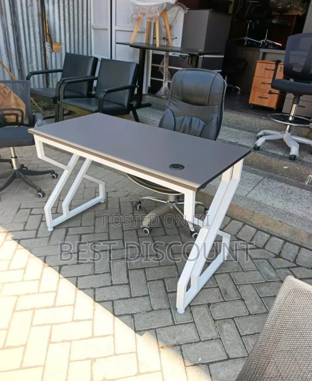 Metal Frame Table and Chair - main view