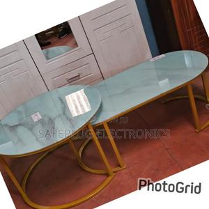 Luxury Marble Glass Nesting Coffee Table – Stylish Functional" - main view