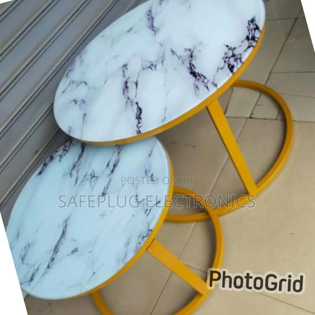 2-in-1 Nesting Table – Marble Glass for Modern Homes" - main view
