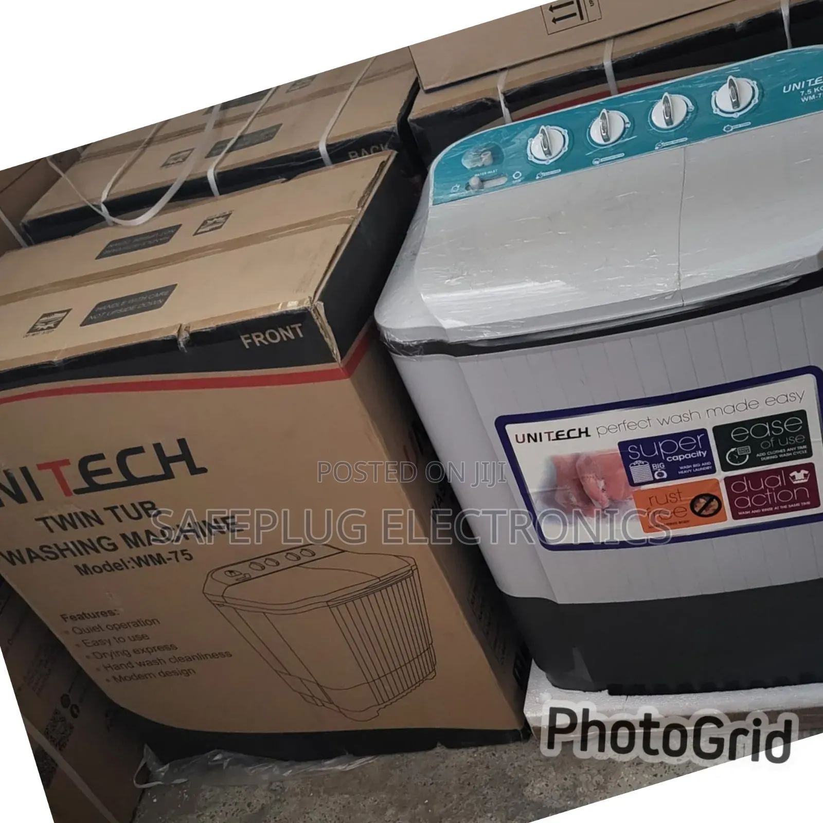 Semi-Auto Washing Machine – Unitech 7.5kg Twin Tub"