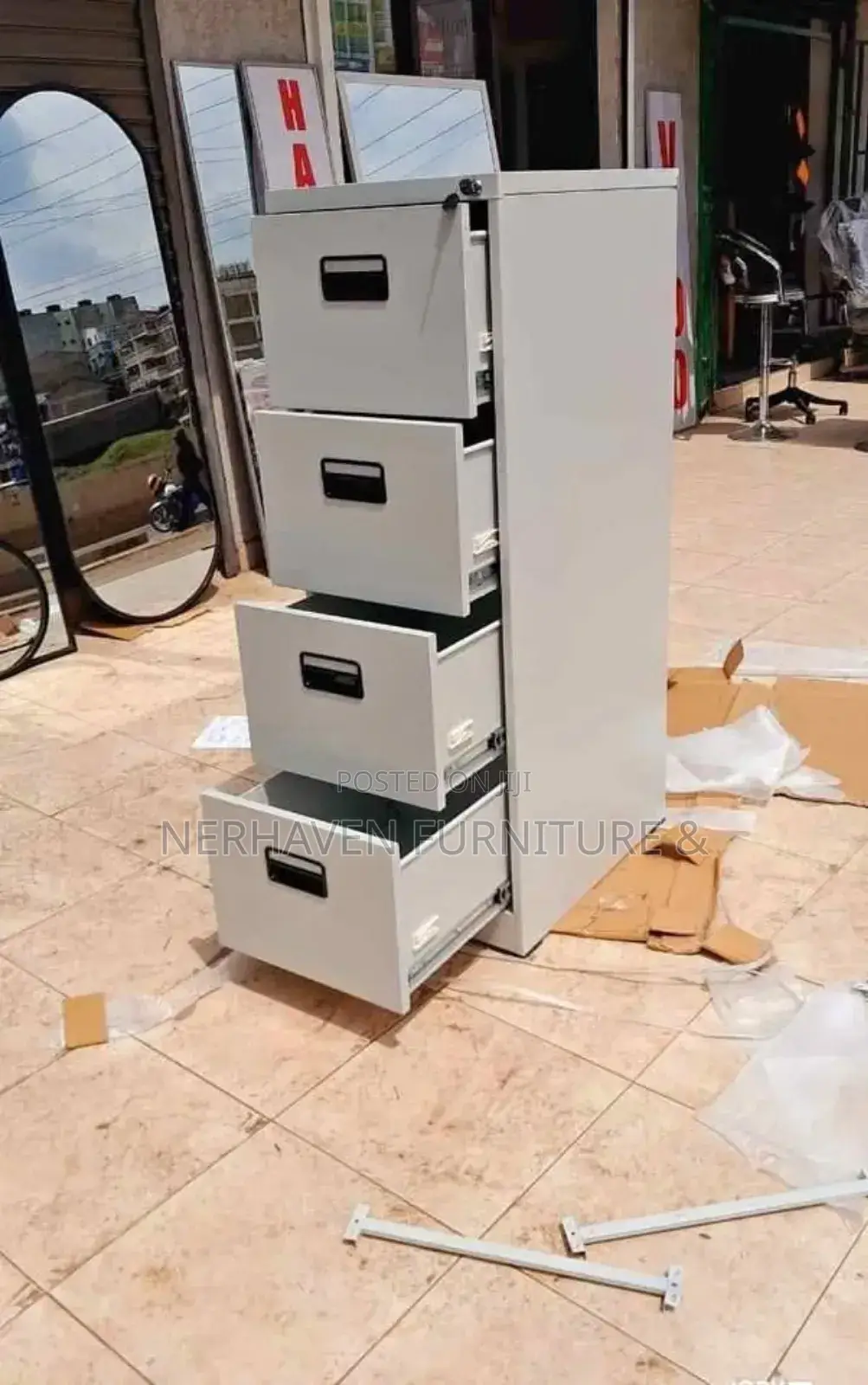 Durable 4-Drawer Steel Filing Cabinet for Office Home