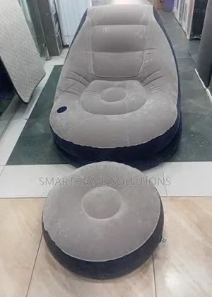 Inflatable Seat With Foot Rest Pump