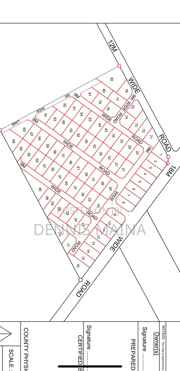 Land on Sale Acres 50x100 Off Gatanga Road 7km From Thika Blue Post.