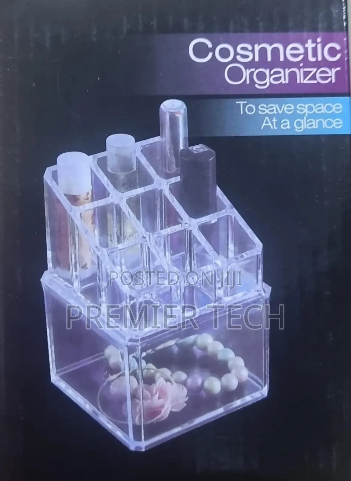 *Jn-803 9 Grid 2 Layer Acrylic Cosmetics Organizer