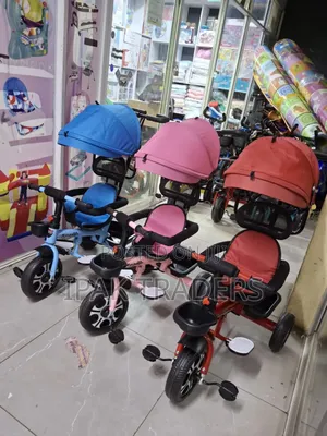 Tricycles With Push Handle and Cover