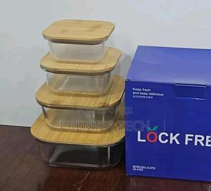 High Quality 4in1 Lock Fresh 4pc Heavy Glass Food Storage Containers - thumbnail 2